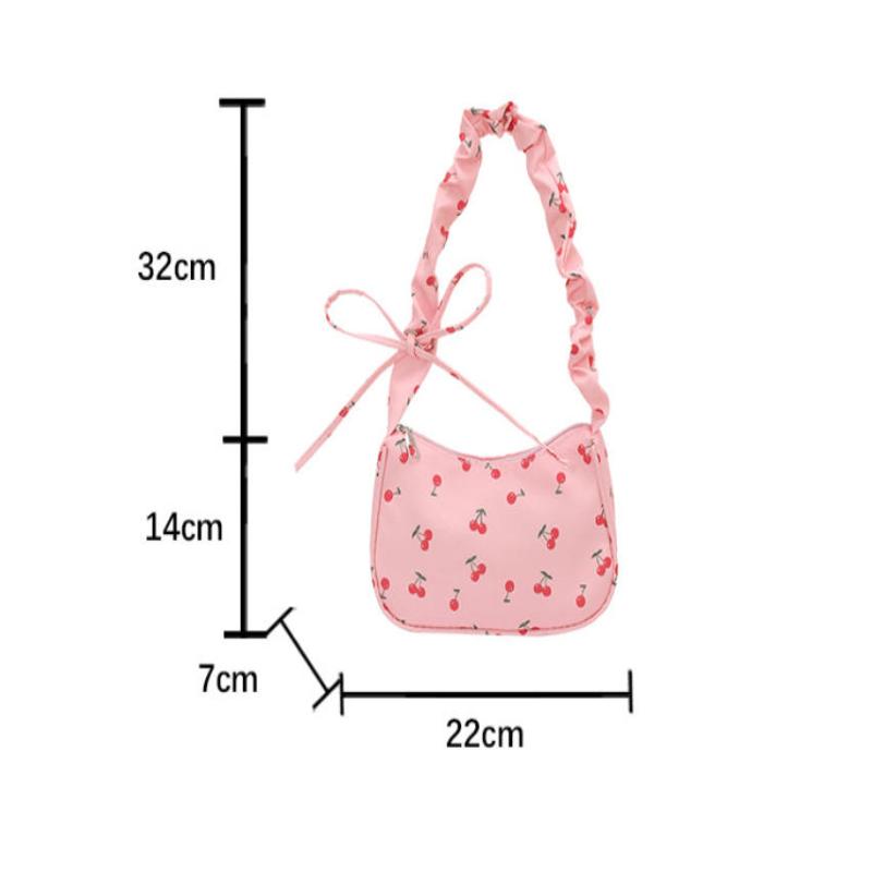 Outdoor Planting Bag - 1 個屋外旅行女性キー電話メッセンジャーバッグかわいい花の弓プリントキャンバスショルダーバッグ新しい韓国ガールハンドバッグ