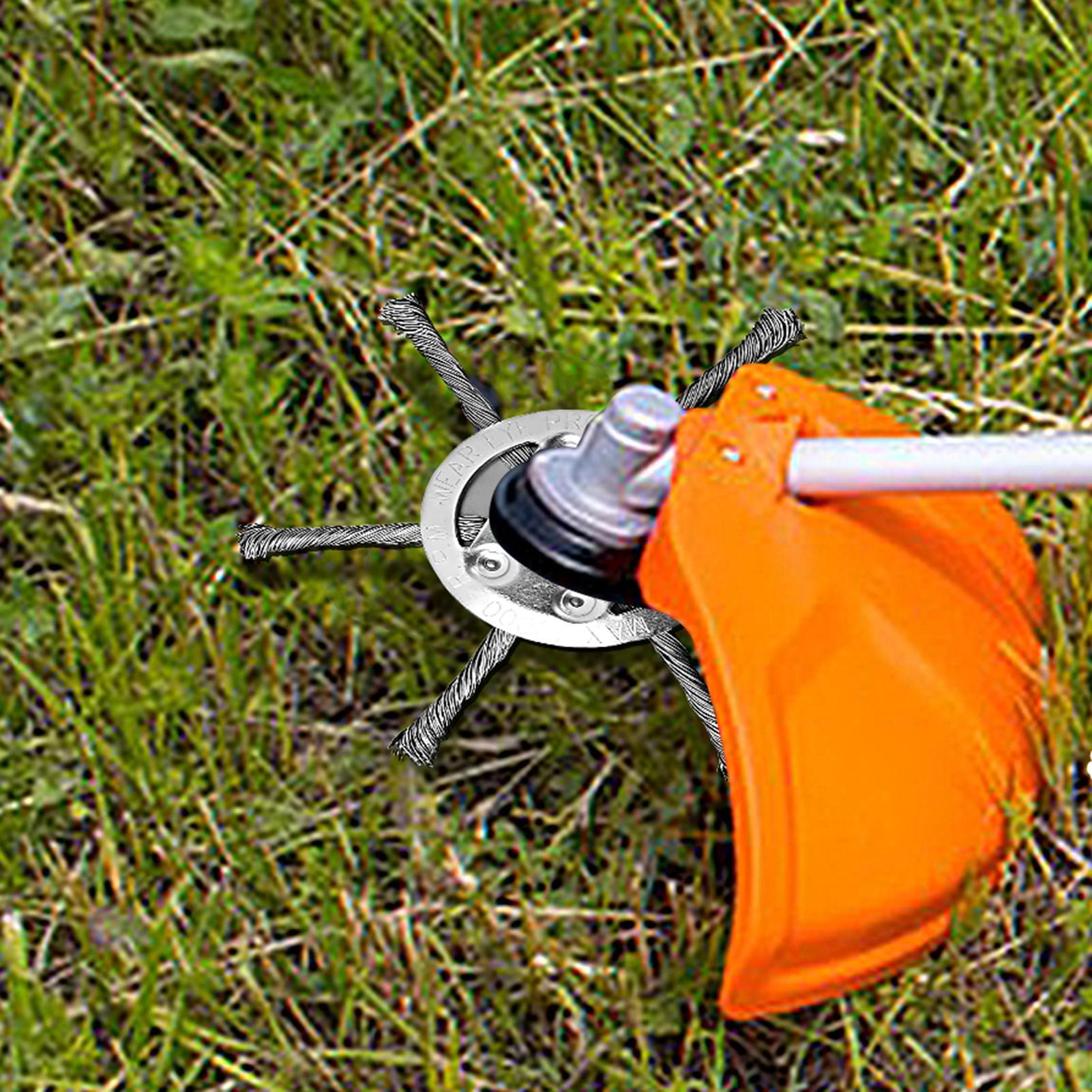 Gardening Tools For Women - スチール製草刈りヘッドカッター安全ワイヤー雑草刃ガーデン草刈りヘッド芝刈り機パワーアクセサリーツール