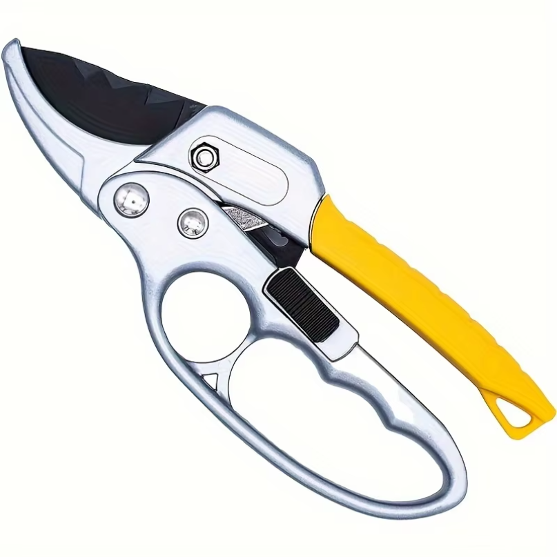 Garden Hand Trowel - 8インチの耐久性のあるプロ仕様ラチェット式園芸剪定鋏 - 3段階アンビル設計で5倍の切断力、握りやすい形状で弱い手にも最適