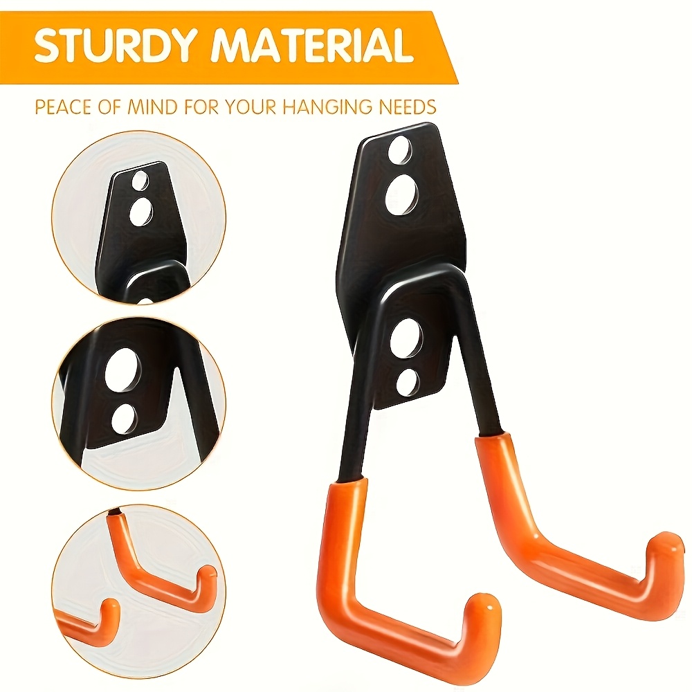 Gardening Tools Heavy Duty - 1個入り ヘビーデューティースチールガレージウォールフック 壁掛け収納ツール、自転車、はしご、園芸用品用