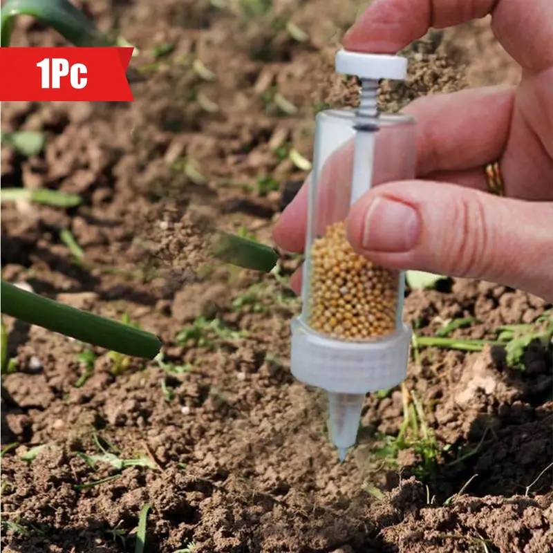 Gardening Tools Essential - 1pc ハンドヘルド種子ディスペンサー、庭の植栽、植木鉢、庭のベッドの必須園芸用品用ミニ手動播種ツール