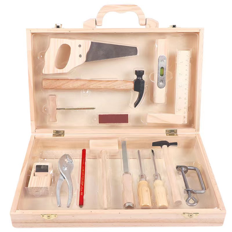 Gardening Tools For 8 Year Olds - 子供実生活木製大工箱ツール男の子のふりおもちゃ木製ツールセットハンマードライバーマニュアルスキル学習