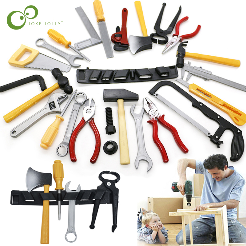 Gardening Tools For 8 Year Olds - 14 ピース/ロットシミュレーション修理ドリルツールセット子供ふり遊び少年安全プラスチックメンテナンスツールドライバー子供のおもちゃ TMZ