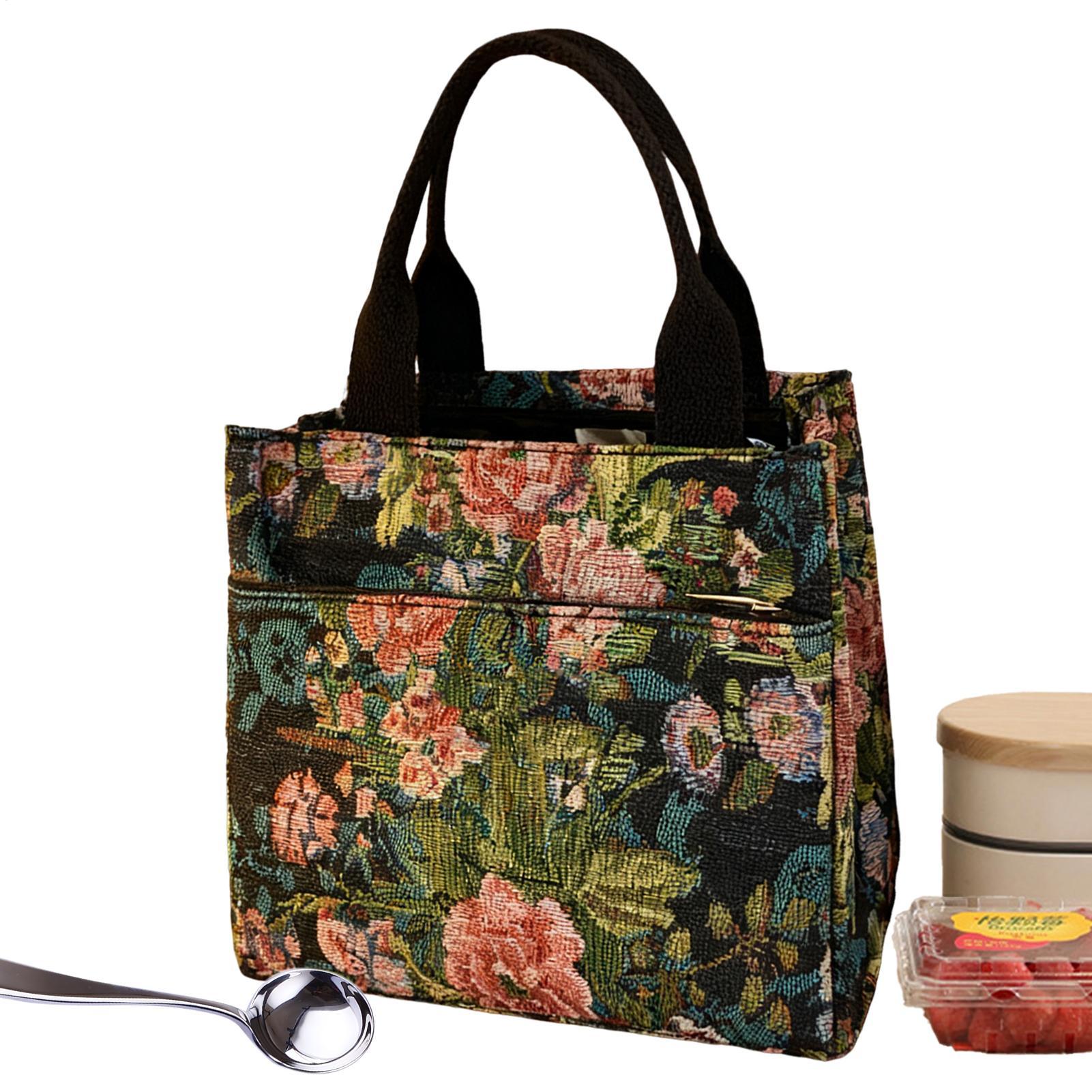 断熱ランチバッグ 花柄 防水 ホルダー ランチトートバッグ  - Outdoor Planting Bag のレビューと価格
