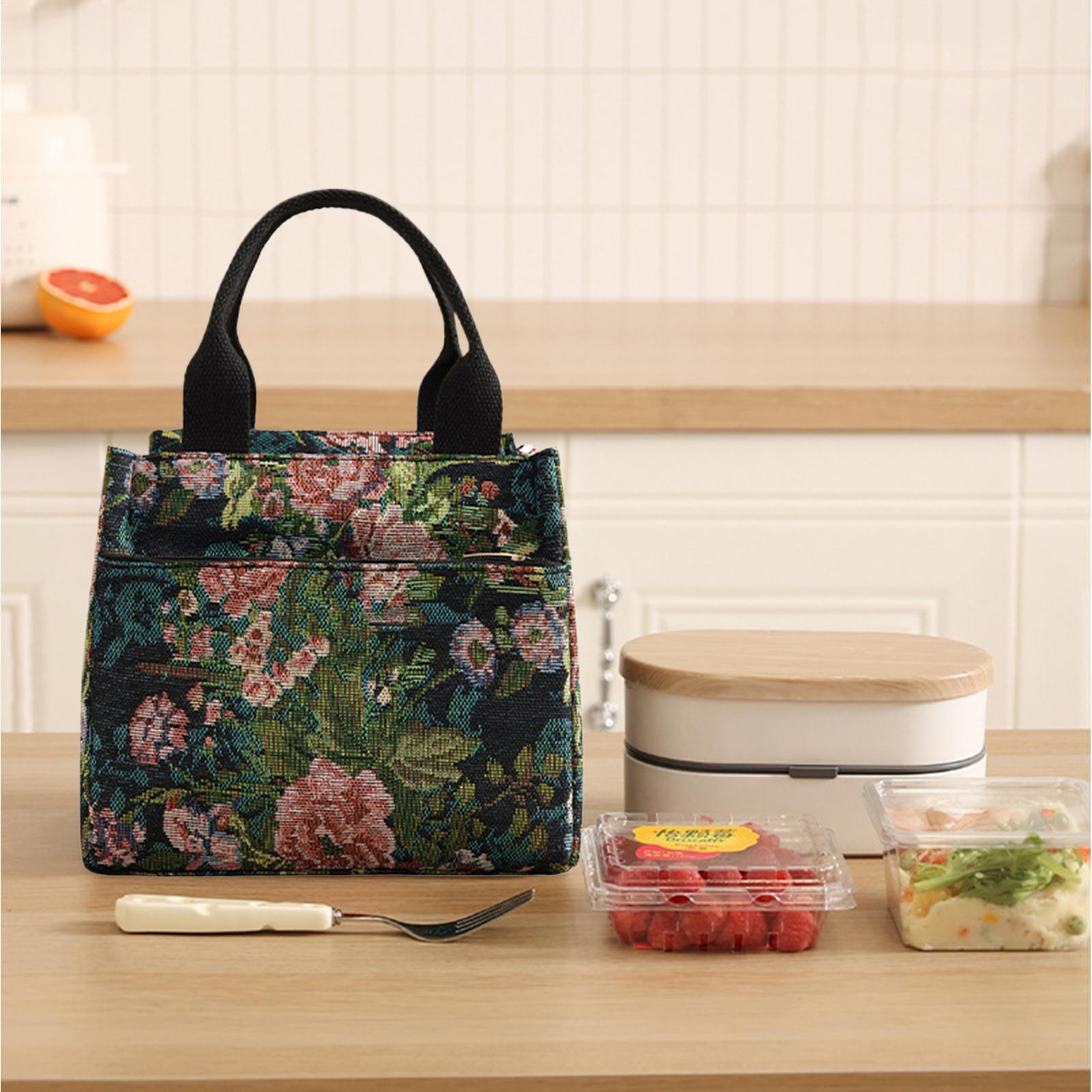 断熱ランチバッグ 花柄 防水 ホルダー ランチトートバッグ  - Outdoor Planting Bag のレビューと価格