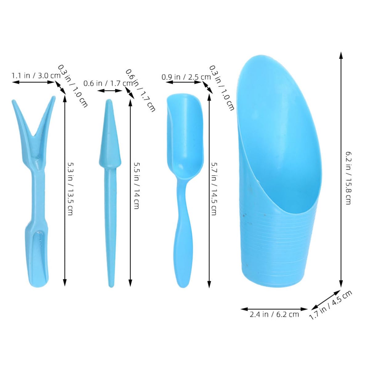 4 ピース/セット、プラスチック耐久性のあるバケツシャベル鉢 - Gardening Tools Shop のレビューと価格