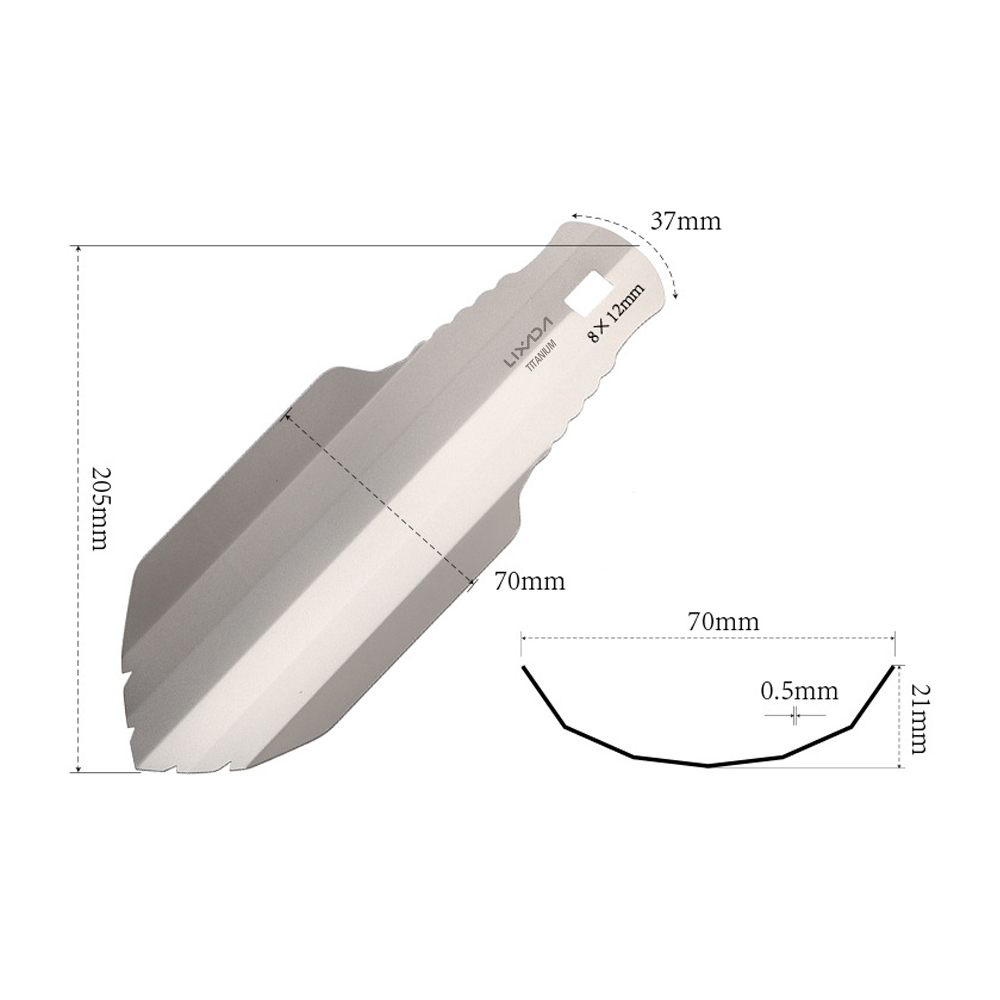 Lixada チタンガーデンハンドシャベルアウトドアキャンプ - Garden Hand Trowel のレビューと価格
