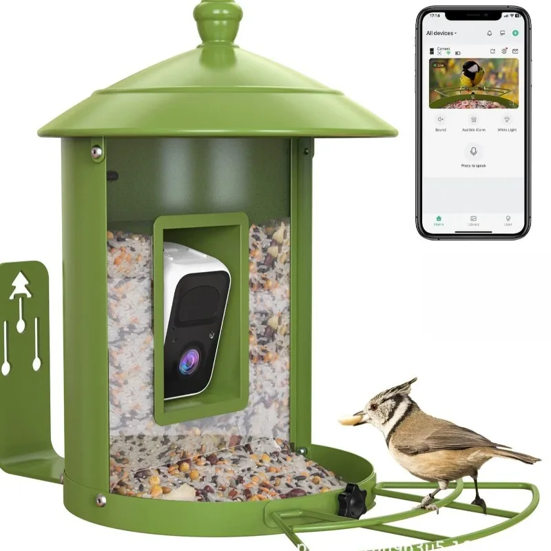 AI搭載カメラ付き屋外ガーデン用インテリジェントバードフィー - Gardening Tools With Definition のレビューと価格