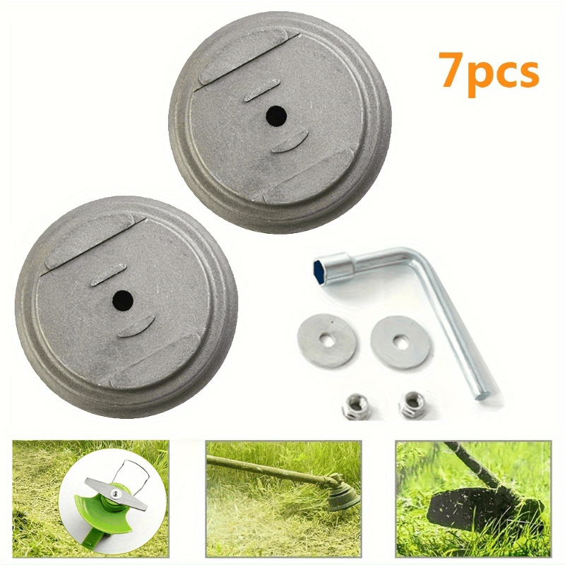 7個入り電動芝刈り機ブレードベースセット、頑丈な交換用保護カ - Gardening Tools Shop のレビューと価格