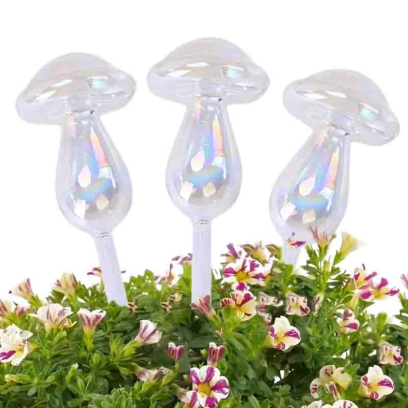 1/2 個ガラスストロー自動植物散水電球自己散水キノコ水装置 - Gardening Tools Kit For Home Garden のレビューと価格