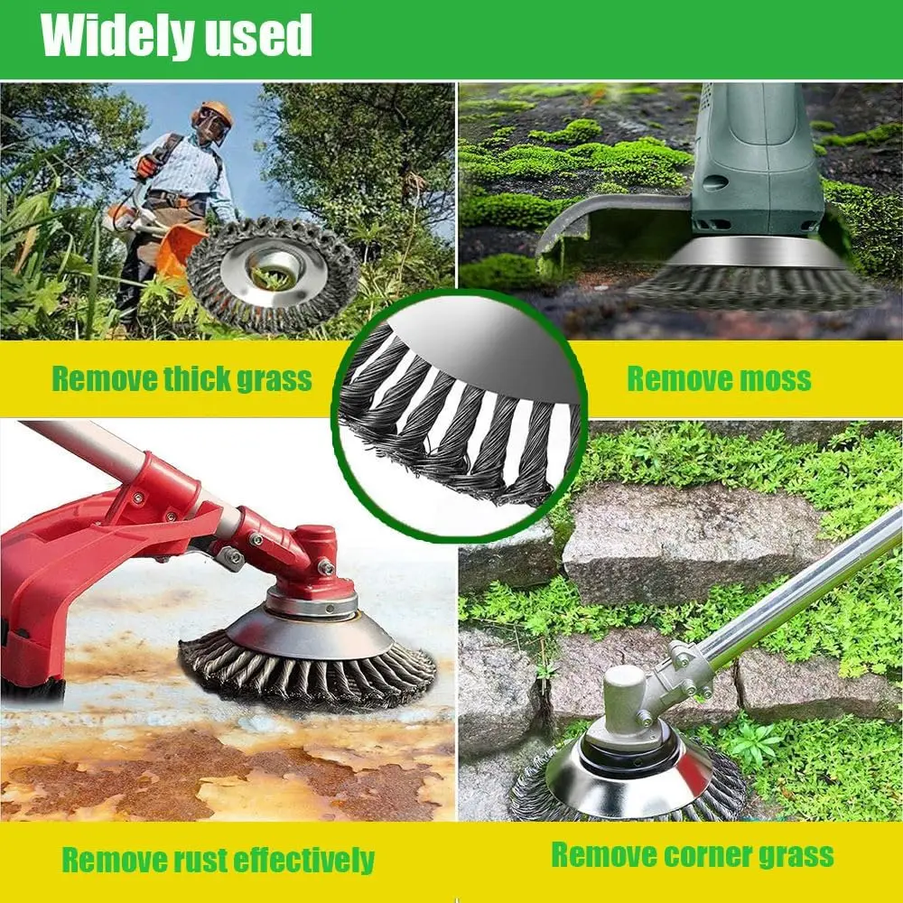 4/6/10インチスチールワイヤーブラシトリマーヘッド、雑草 - Gardening Tools Shop のレビューと価格