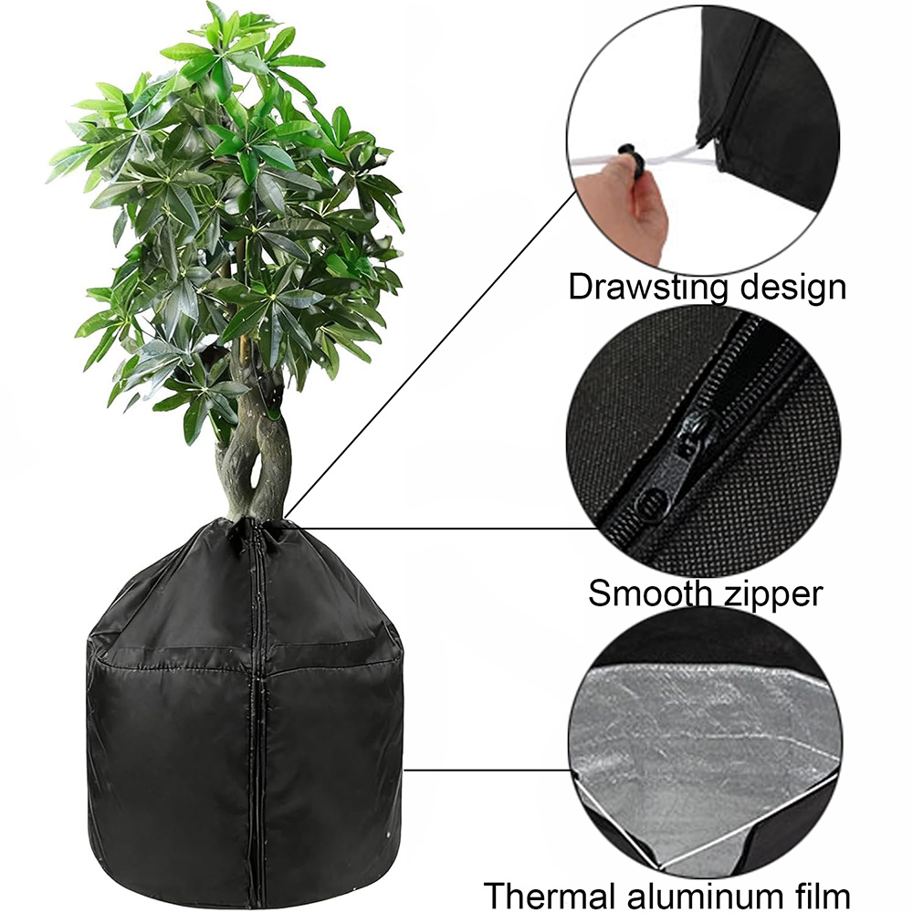 冬の植物カバー霜よけバッグ屋外庭園低木樹木鉢植え植物保護オッ - Outdoor Planting Bag のレビューと価格