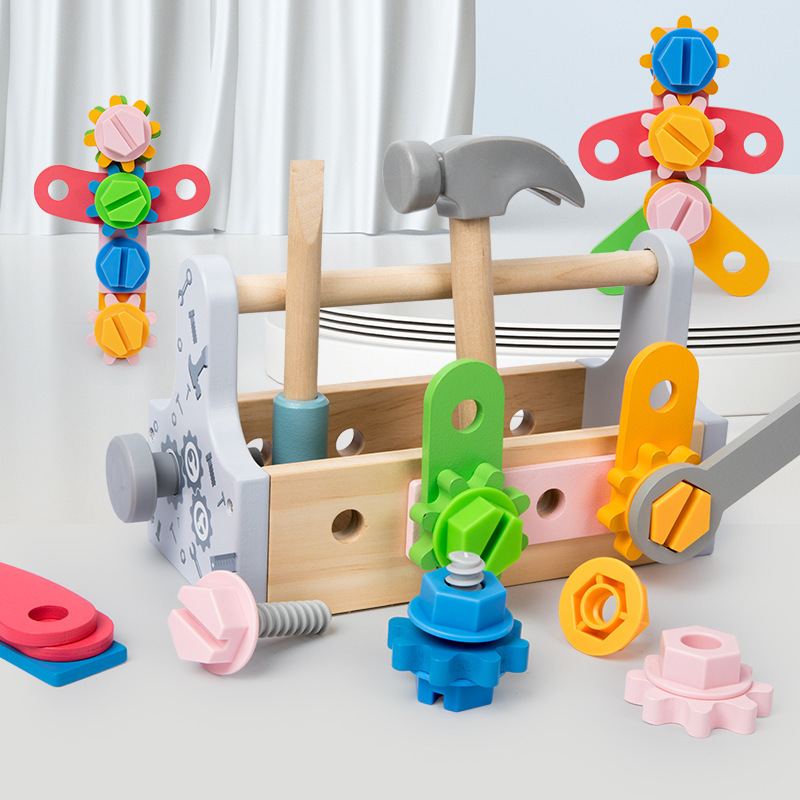 子供ツールボックス木のおもちゃごっこ遊びセットナット分解ネジ - Gardening Tools For 8 Year Olds のレビューと価格