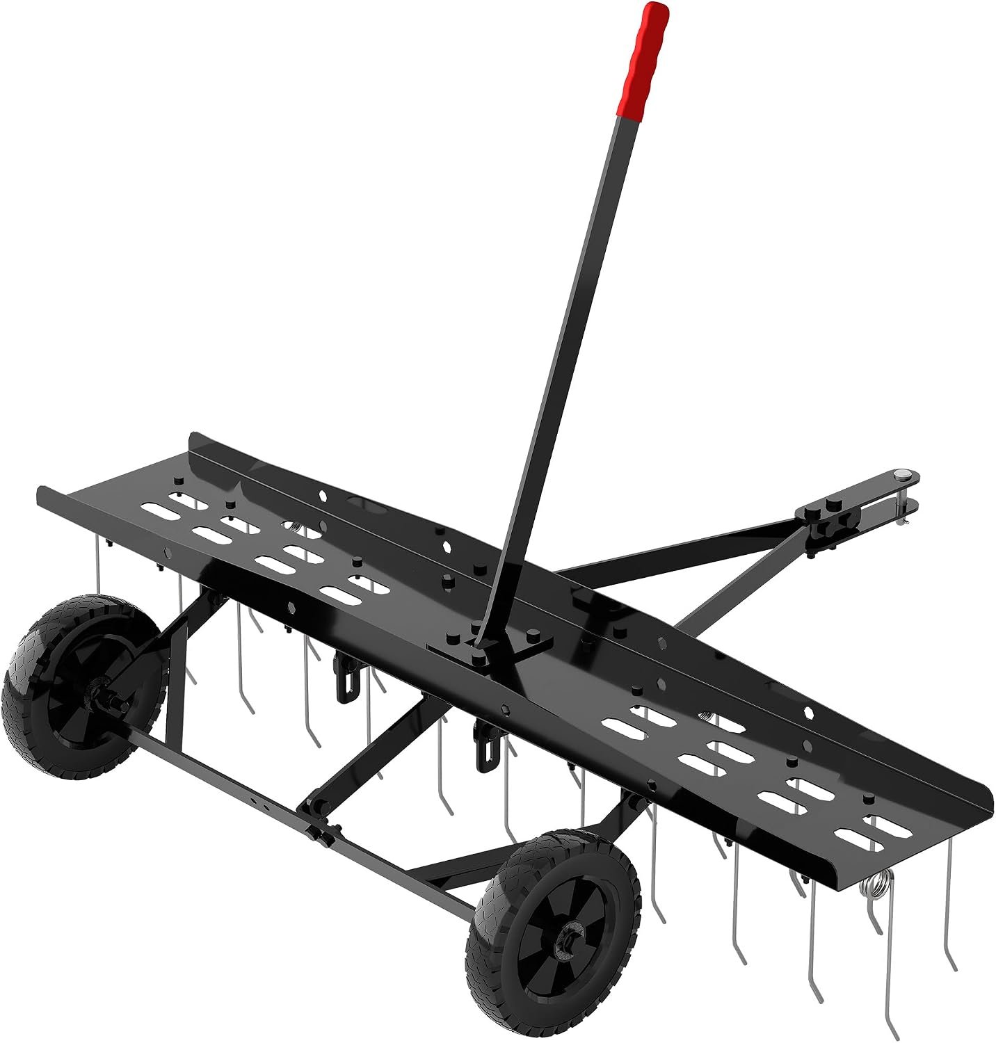 牽引式芝生脱草機レーキアタッチメント、頑丈なスプリングスチー - Gardening Tools Heavy Duty のレビューと価格