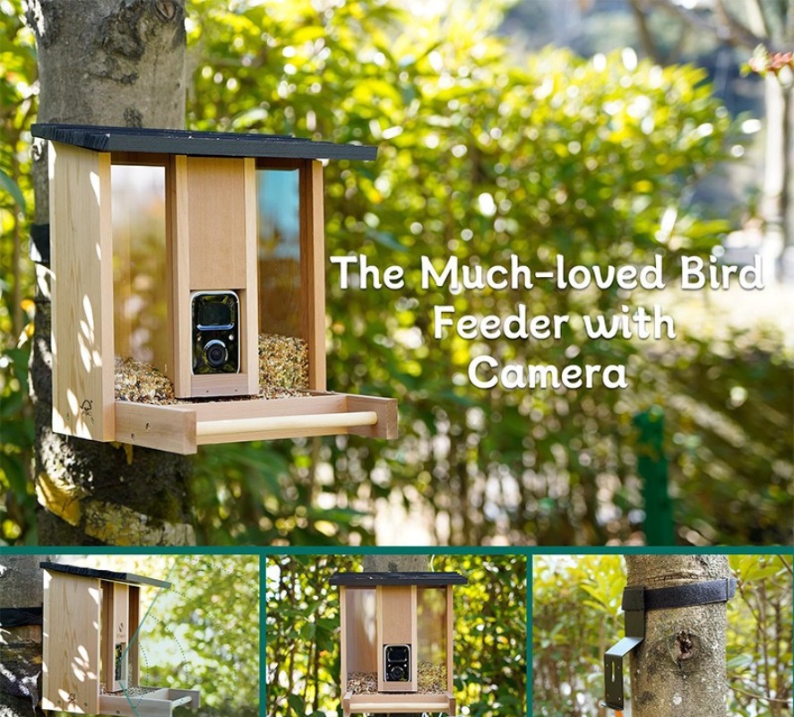 AI搭載のカメラ付き屋外用インテリジェントバードフィーダー、 - Gardening Tools With Definition のレビューと価格
