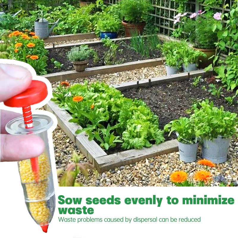 2-in-1ミニ手動精密播種ツール、庭の植え付け、鉢植え、畑 - Gardening Tools Essential のレビューと価格