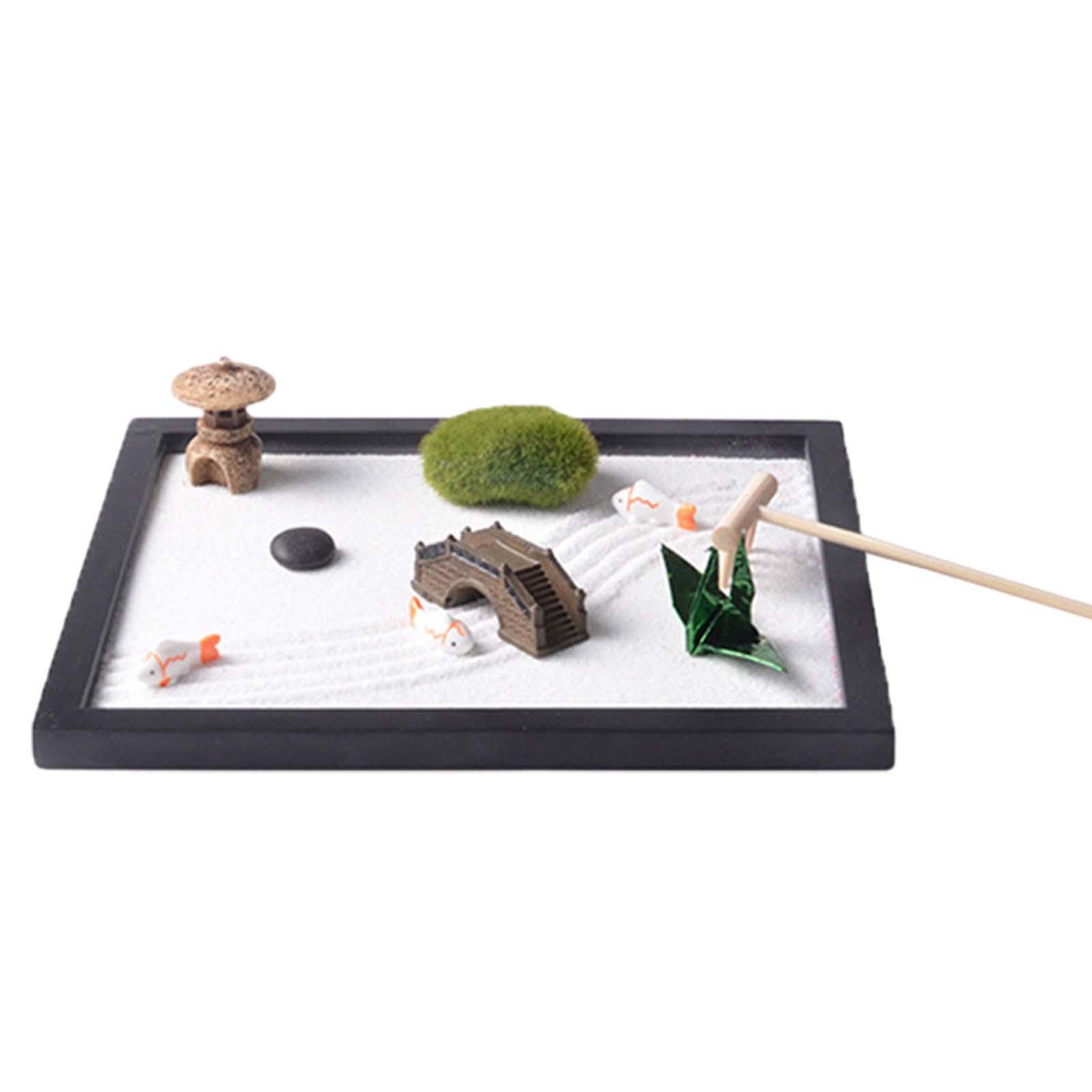 卓上禅庭砂場セット、日本の装飾ギフト、ミニロックサンドガーデ - Gardening Tools Kit For Home Garden のレビューと価格