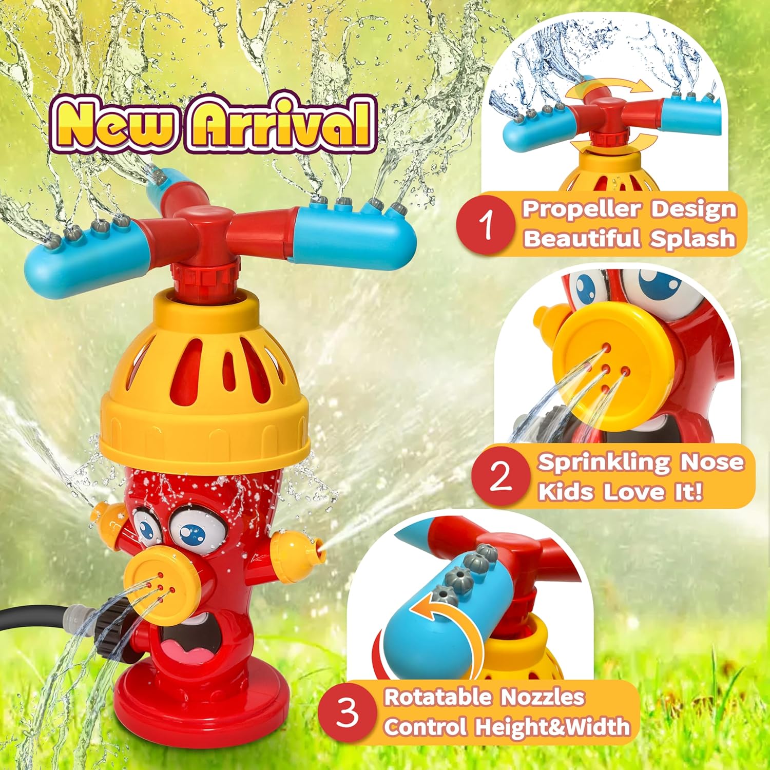 水スプレーおもちゃ消火栓スプリンクラー屋外裏庭庭水おもちゃ夏 - Gardening Tools 2 Year Old のレビューと価格