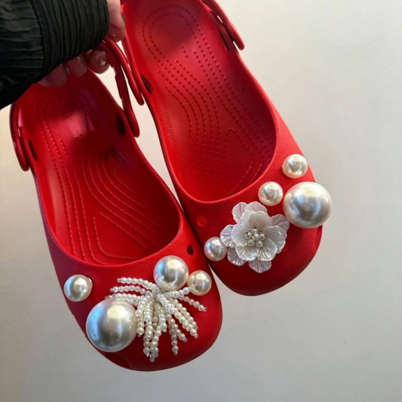 エレガントなレディースパールフラワー クロッグアクセサリー  - Gardening Tools Women のレビューと価格