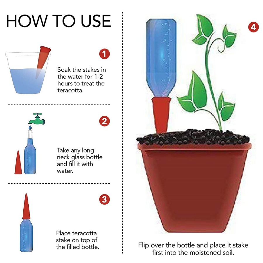 テラコッタの自動散水装置,点滴灌漑システムツール,ホームガー - Gardening Tools Kit For Home Garden のレビューと価格