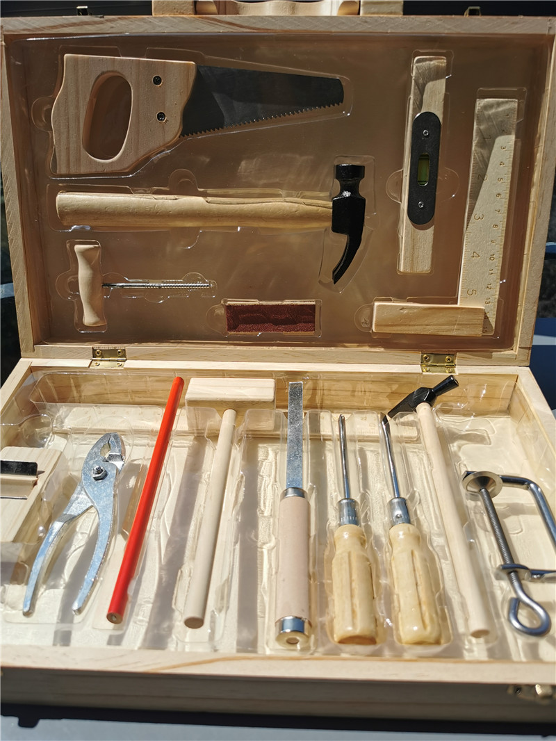 子供実生活木製大工箱ツール男の子のふりおもちゃ木製ツールセッ - Gardening Tools For 8 Year Olds のレビューと価格