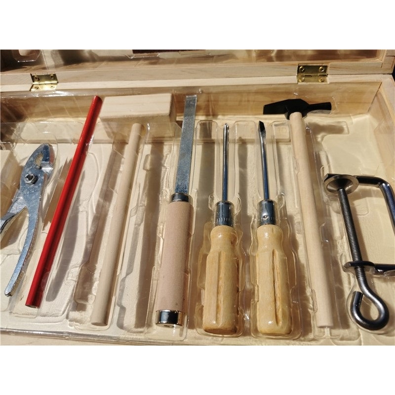 子供実生活木製大工箱ツール男の子のふりおもちゃ木製ツールセッ - Gardening Tools For 8 Year Olds のレビューと価格