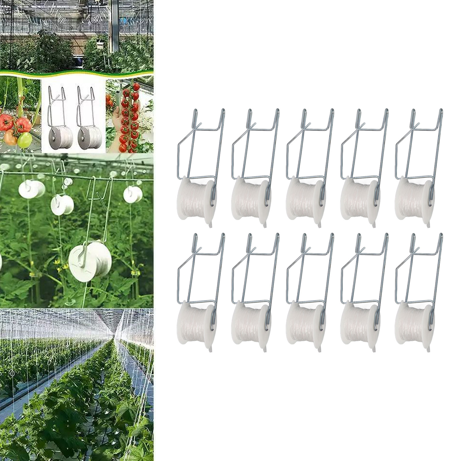 6-50個入り トマトサポートフック トレリスローラー 15 - Gardening Tools Essential のレビューと価格
