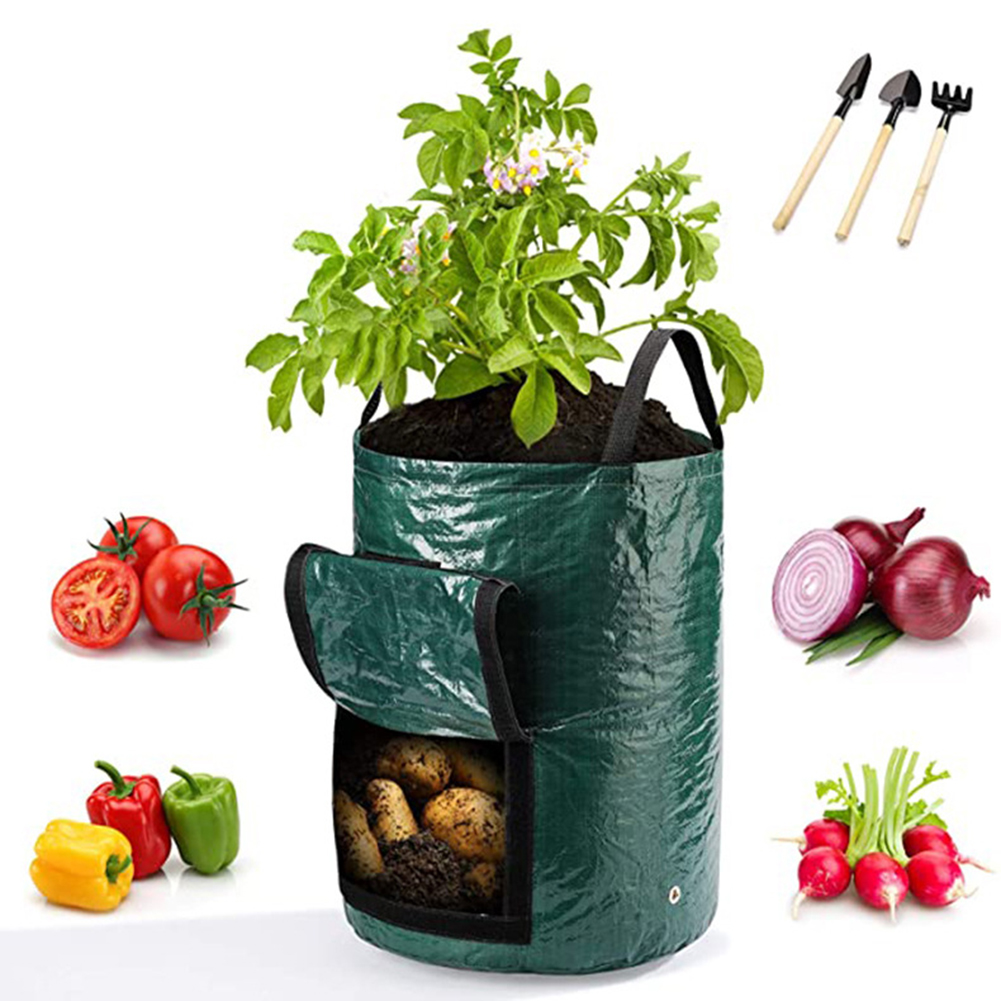 1pc 10 ガロン栽培バッグ野菜植物用ハンドル付きポット植 - Outdoor Planting Bag のレビューと価格